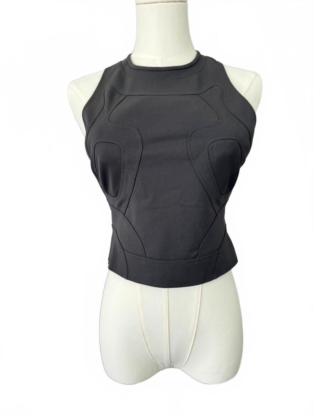 Alexander Wang Black Structured Tank Crop Top Size 6 - NWT